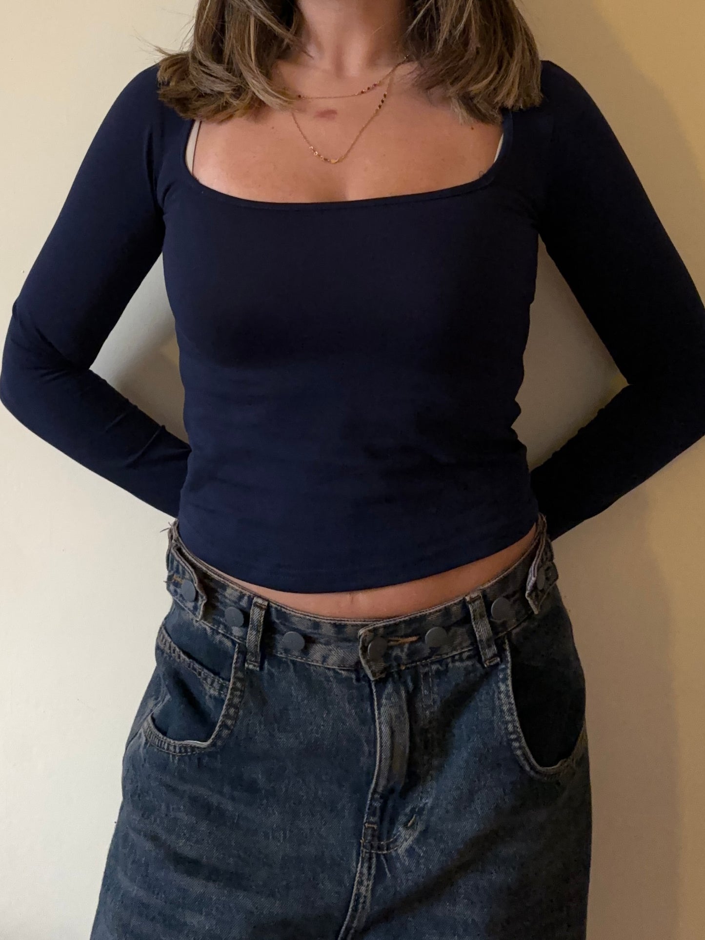 Full Sleeve Square Neckline Top