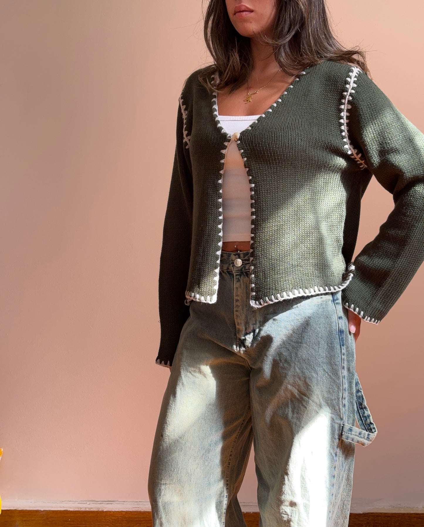 The Artisan Knit in Olive