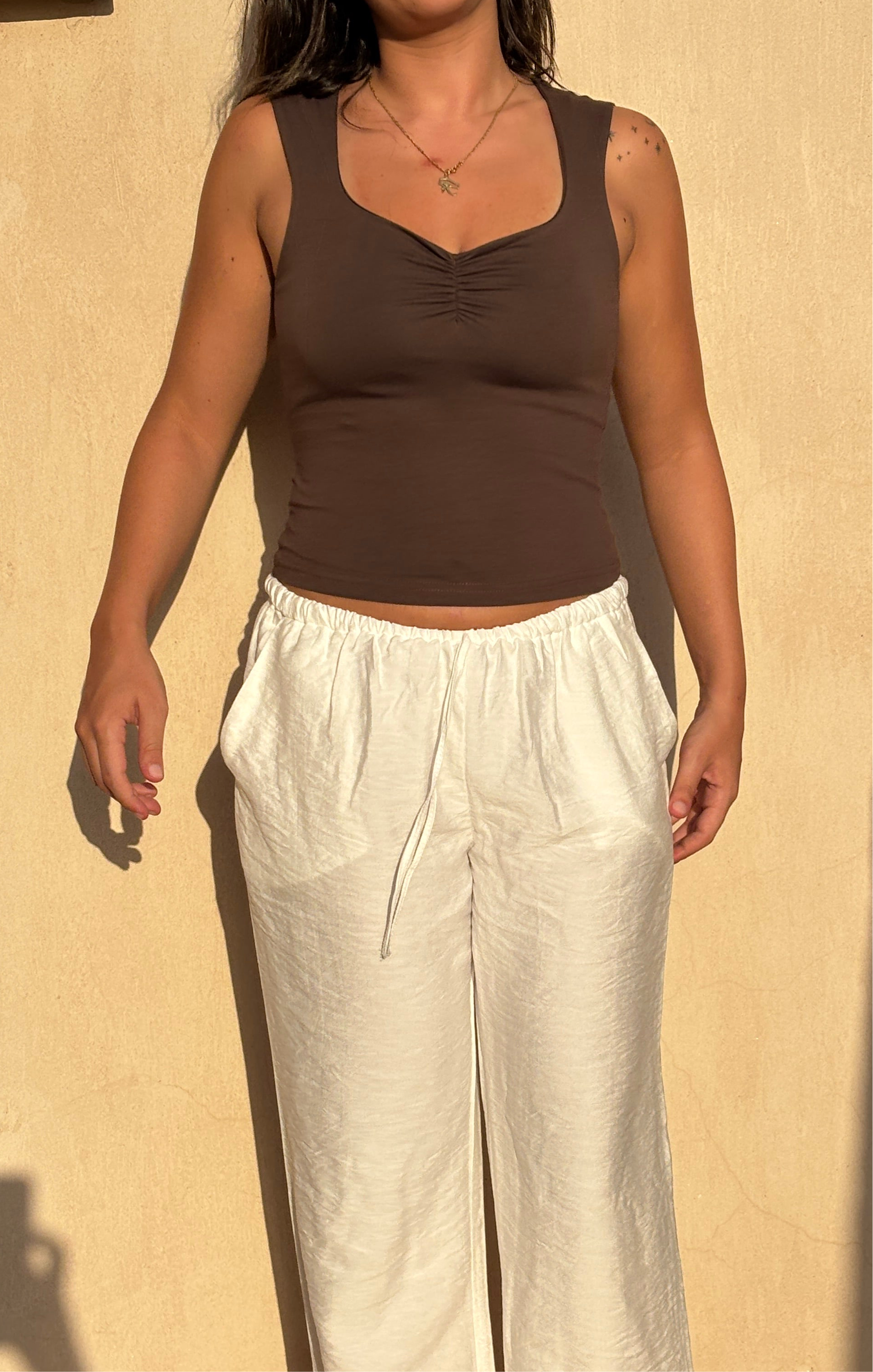 Ruched Sweetheart Tank