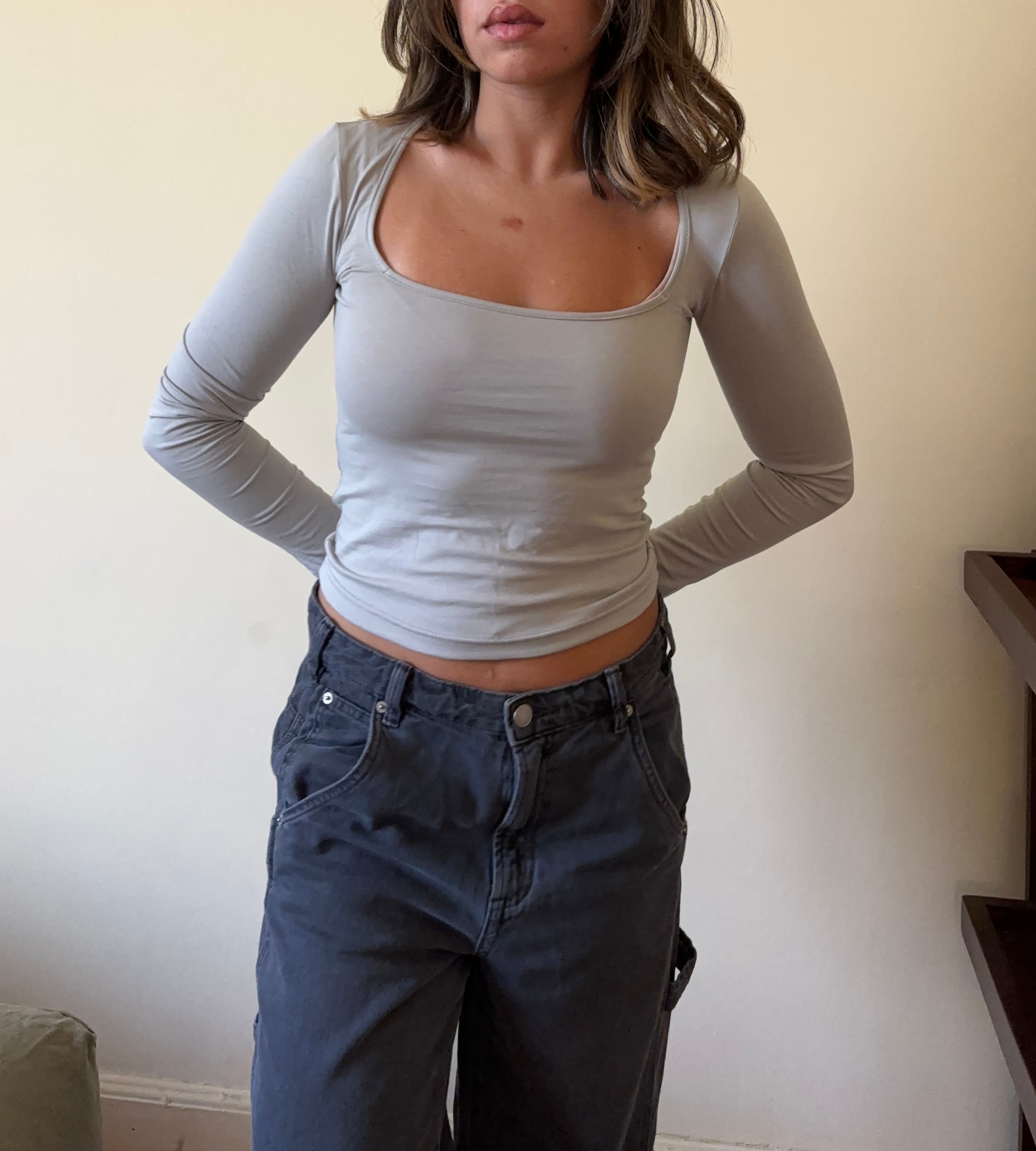 Full Sleeve Square Neckline Top