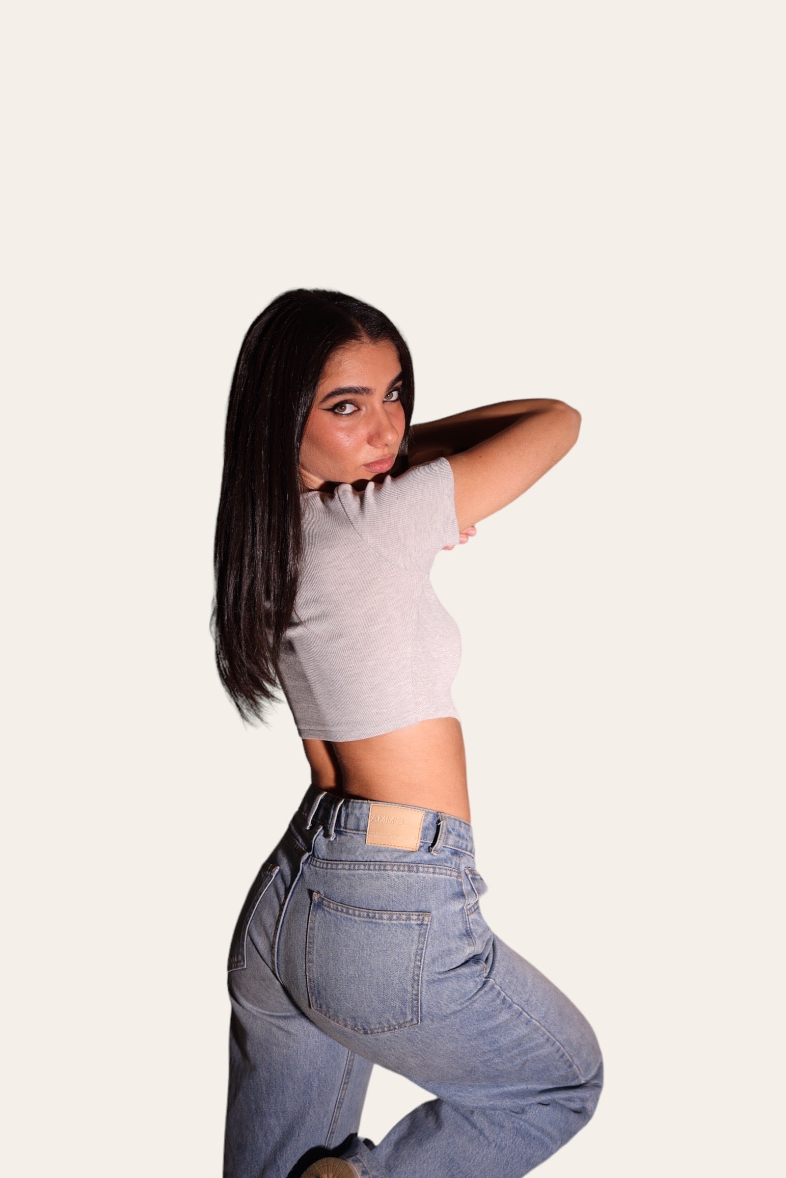 Basic Ribbed Half Sleeve