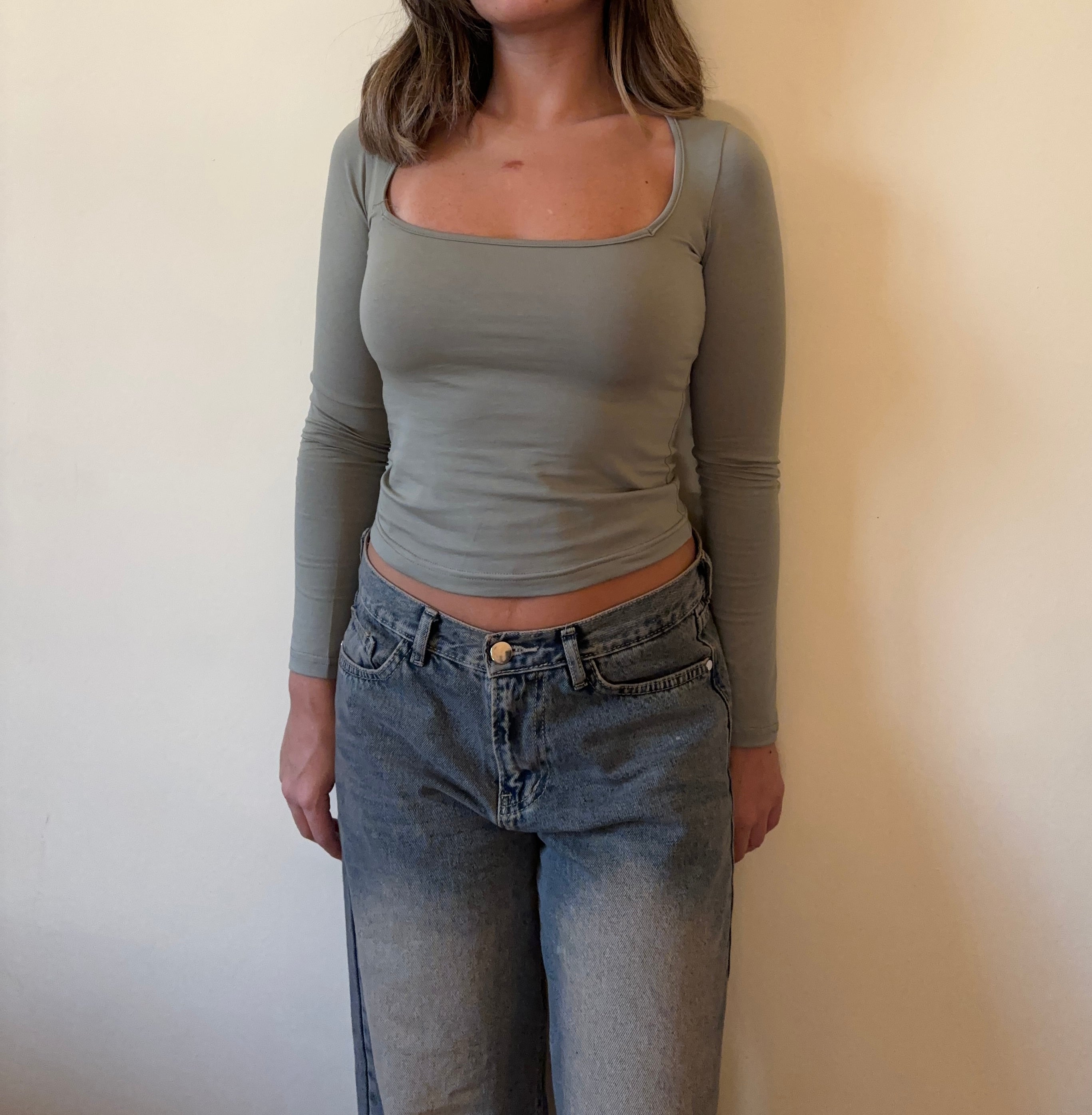 Full Sleeve Square Neckline Top