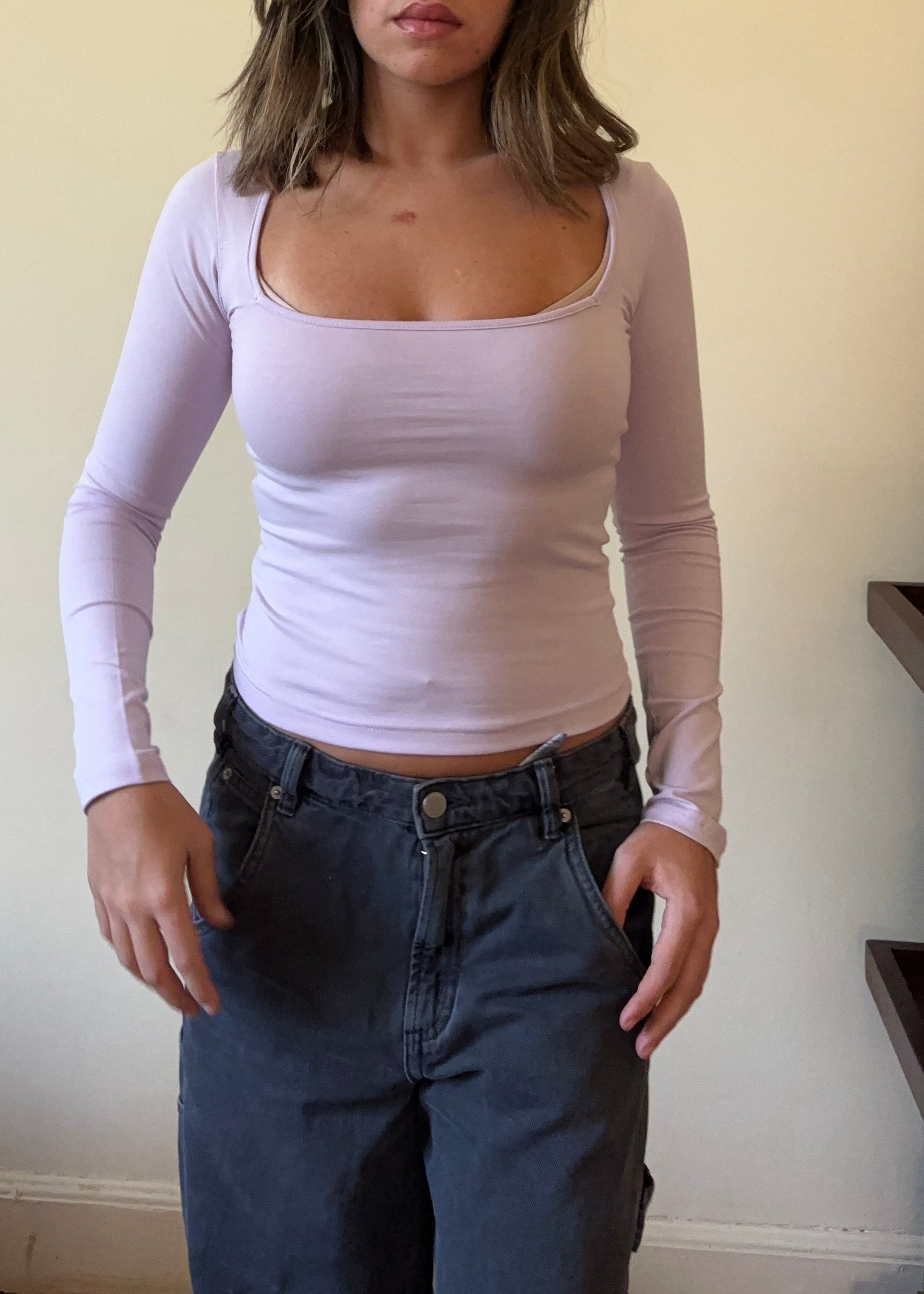 Full Sleeve Square Neckline Top