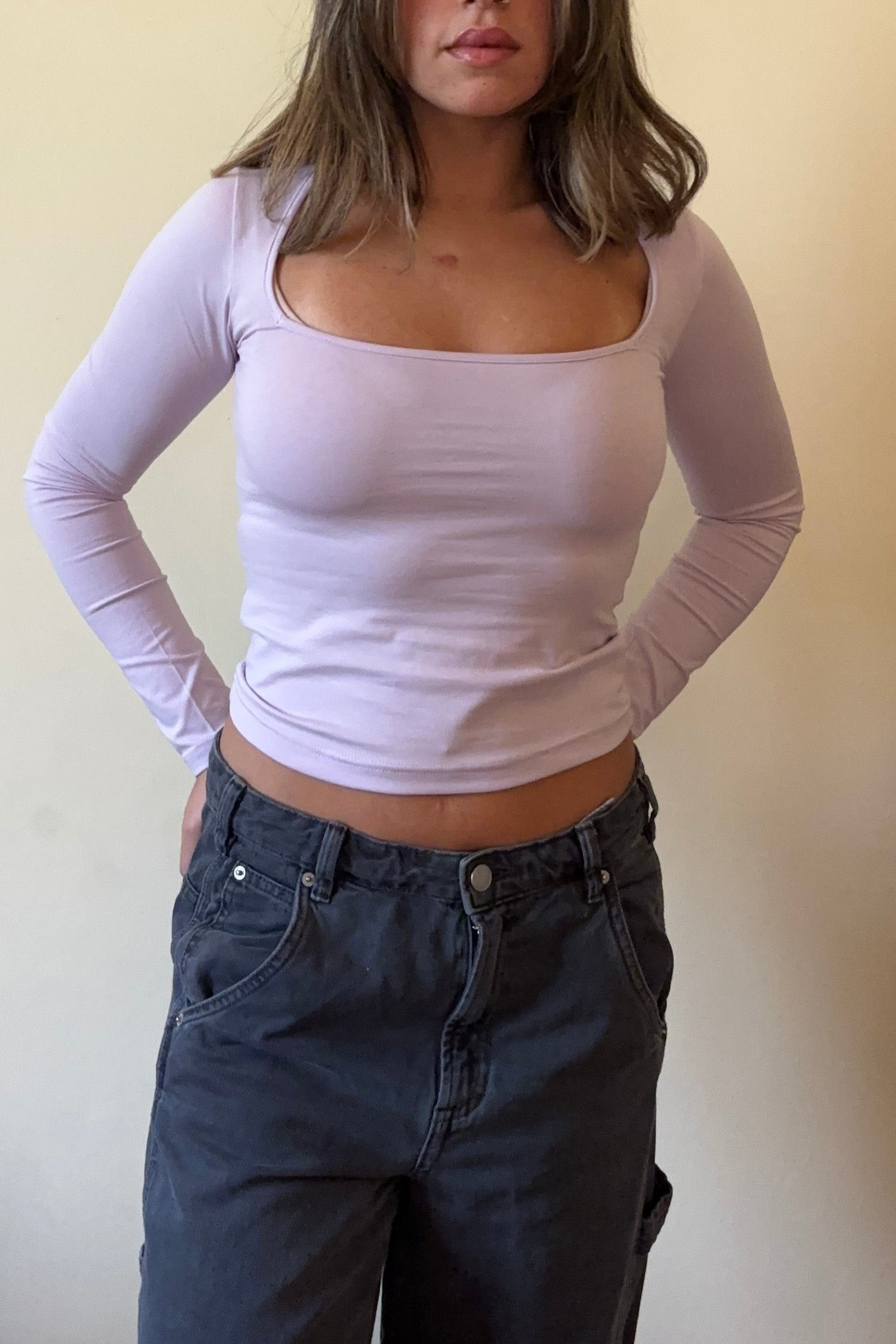 Full Sleeve Square Neckline Top