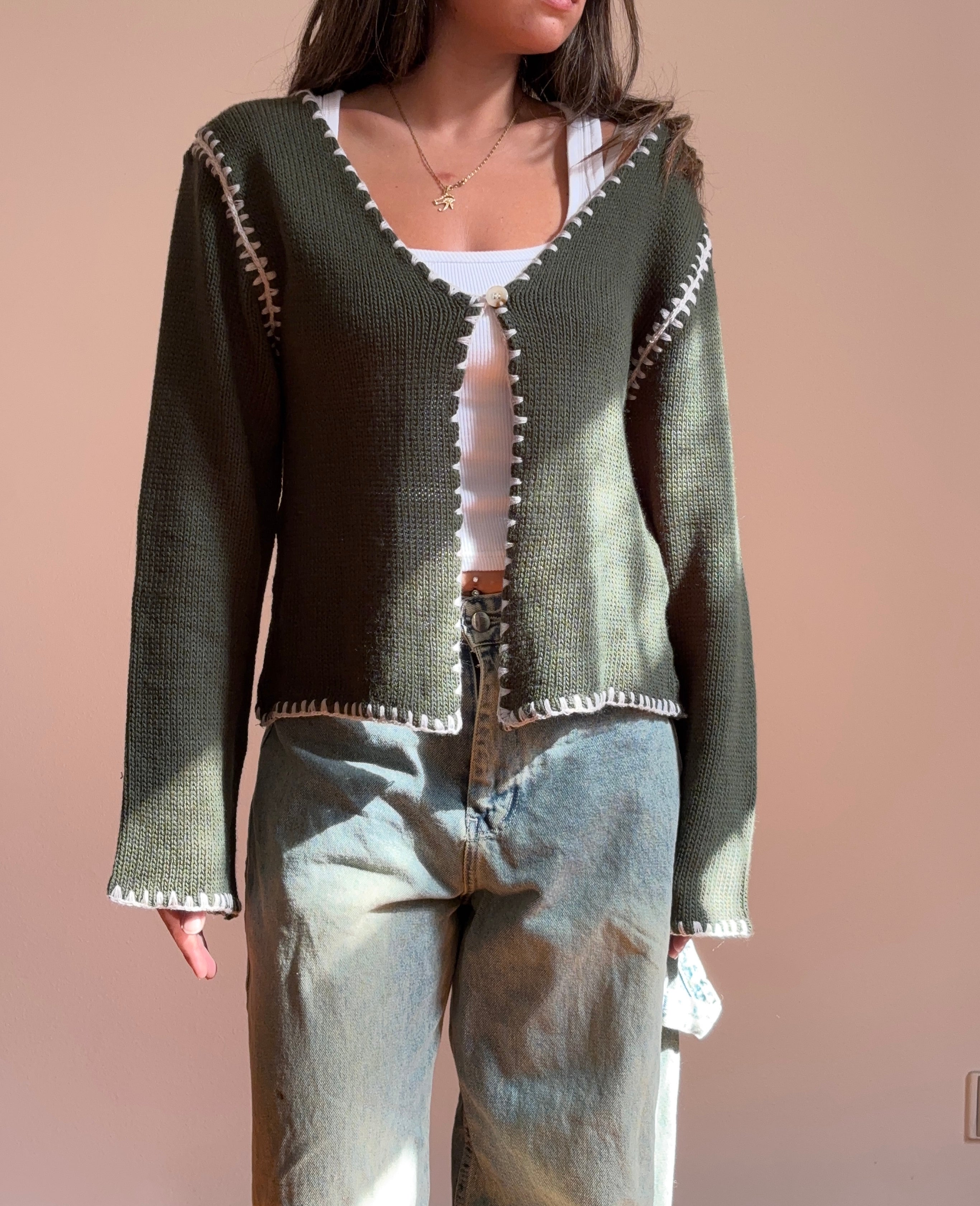 The Artisan Knit in Olive