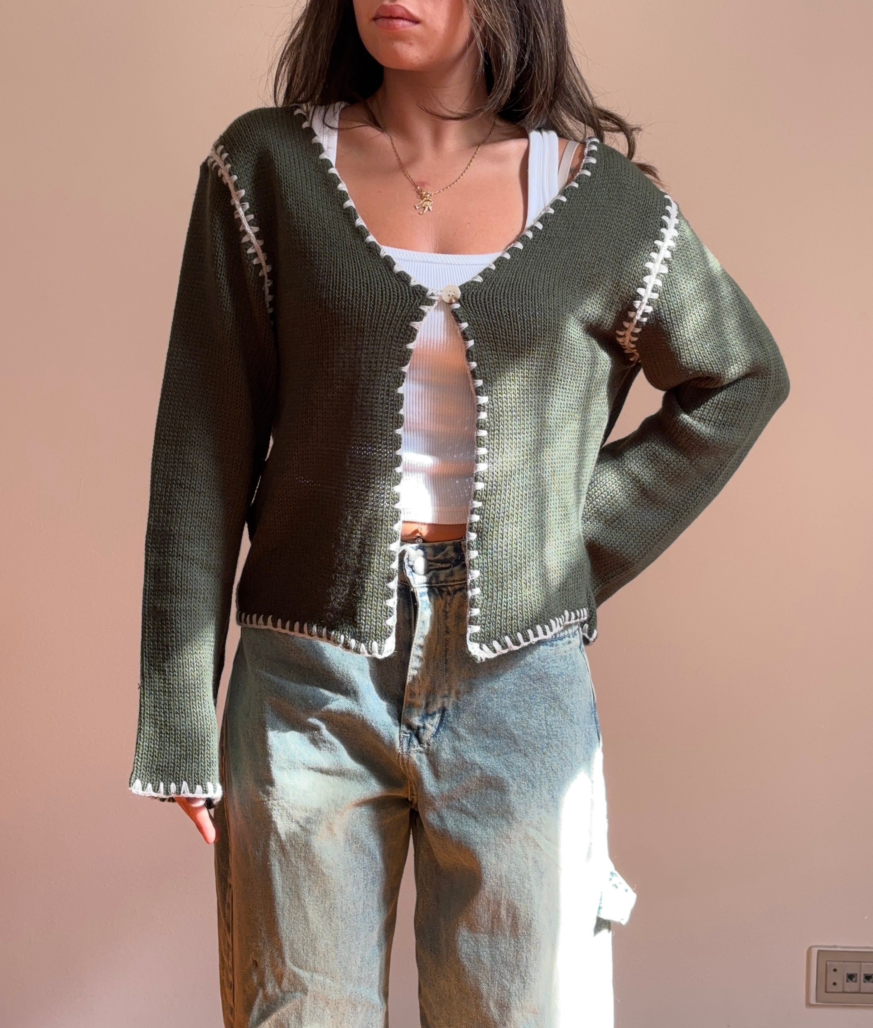 The Artisan Knit in Olive