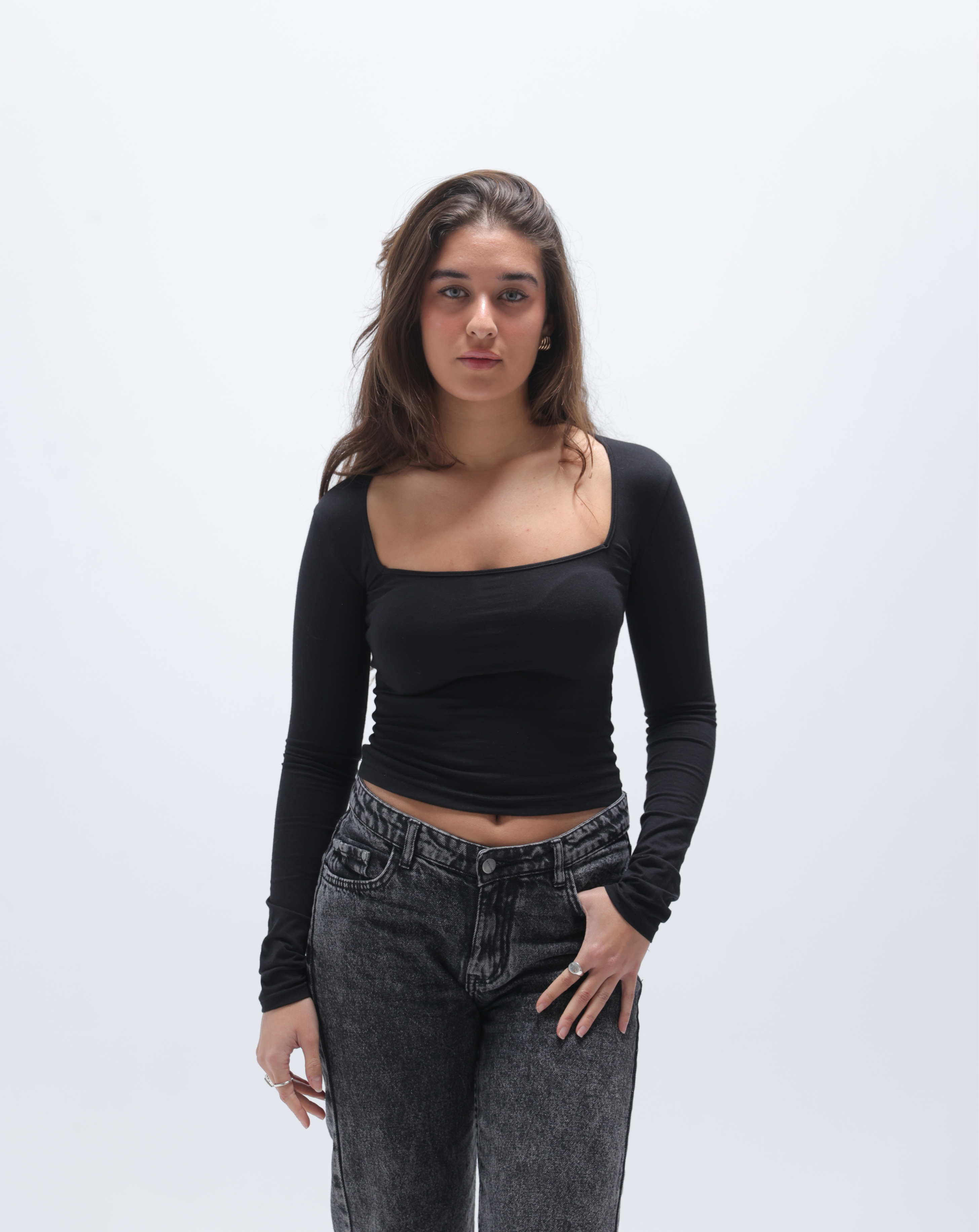 Full Sleeve Square Neckline Top