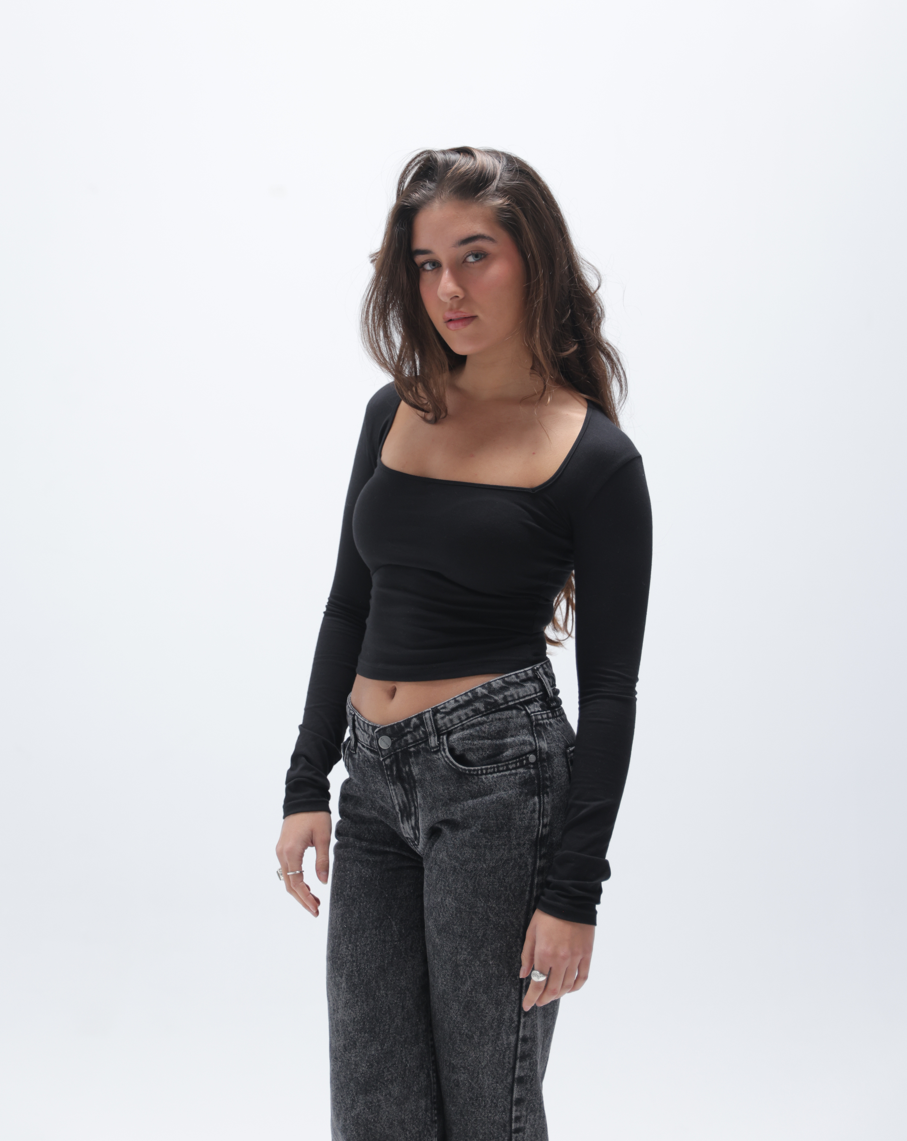 Full Sleeve Square Neckline Top