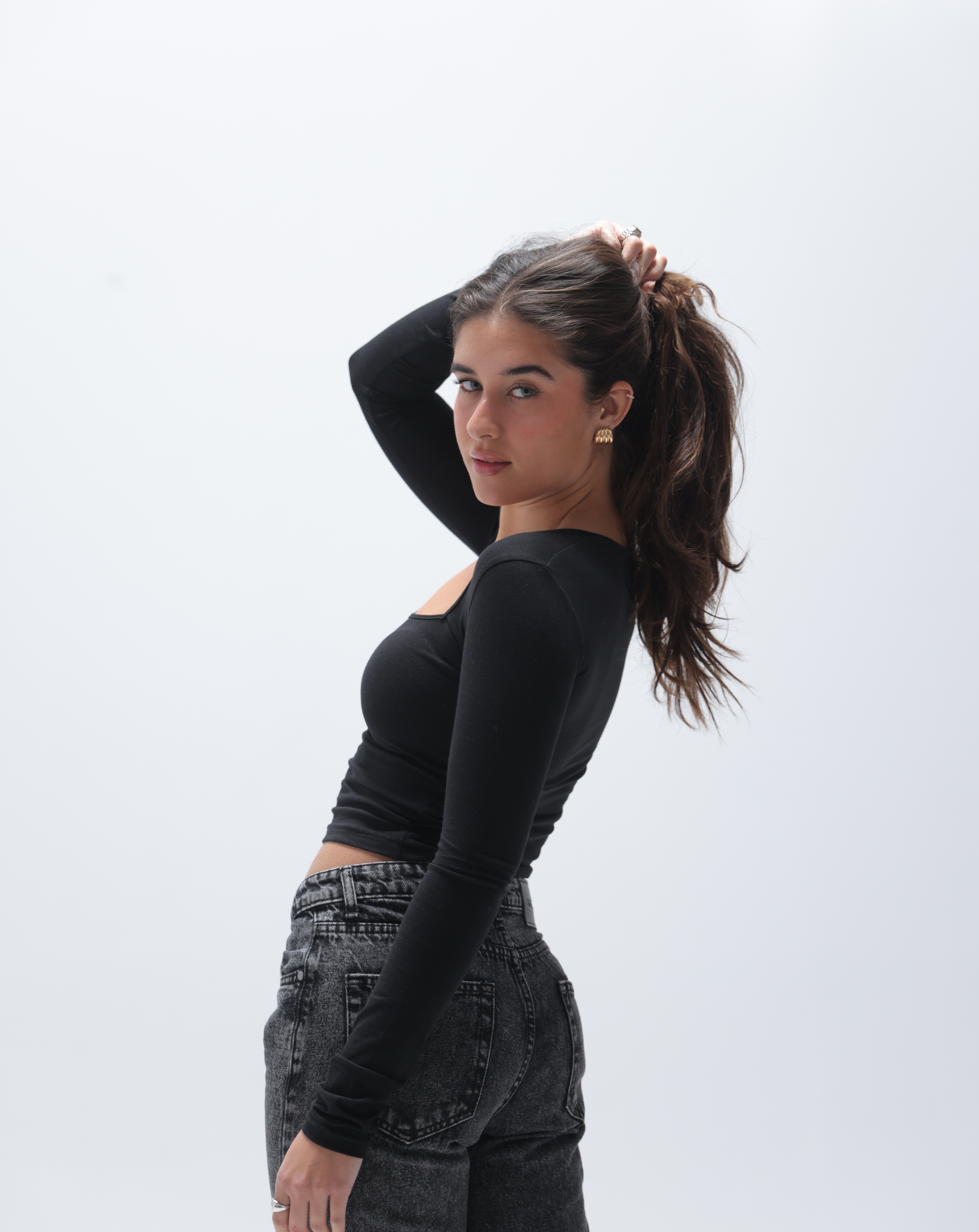 Full Sleeve Square Neckline Top