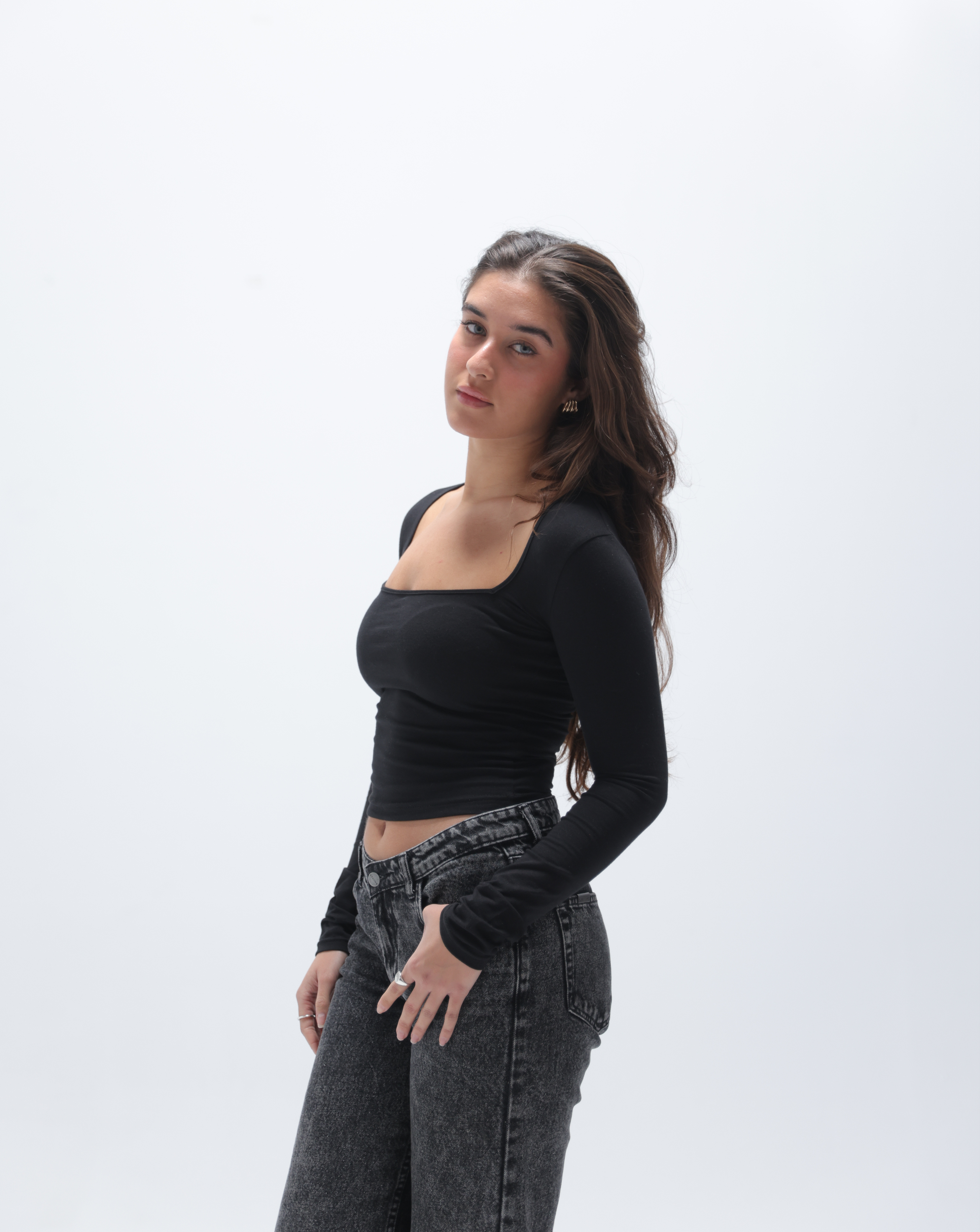 Full Sleeve Square Neckline Top